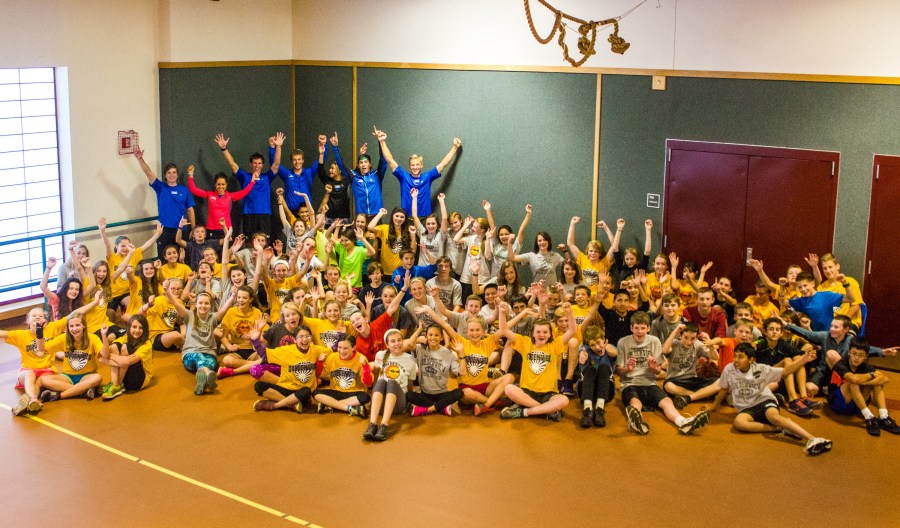 Joining running practice with Goldenview Middle School.