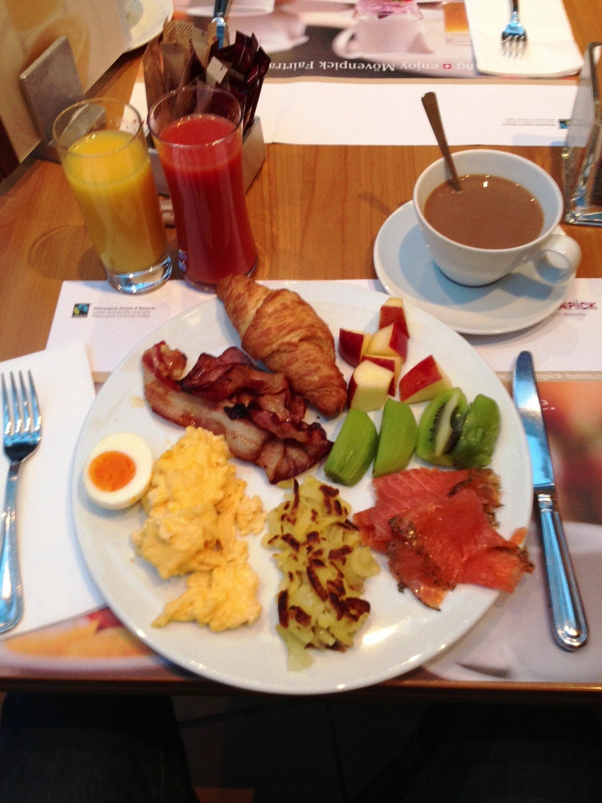 Breakfast at the Movenpick.  Best in the world.