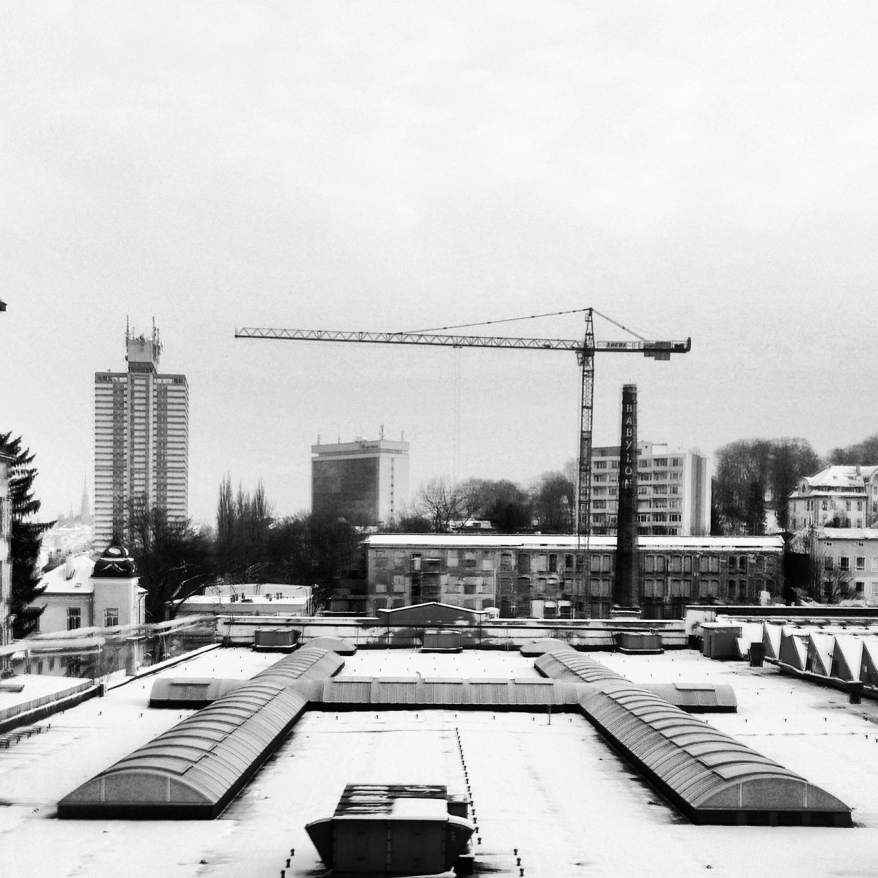 View from the Babylon Hotel in Liberec.