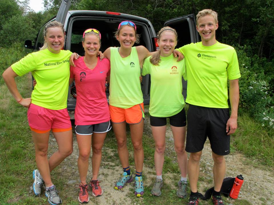 Annie Hart, Jessie Diggins, Sophie Caldwell, Mollie Hoops, and myself.