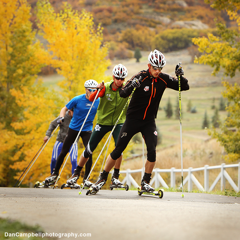 Skate day at the Soldier Hollow rollerski track.  