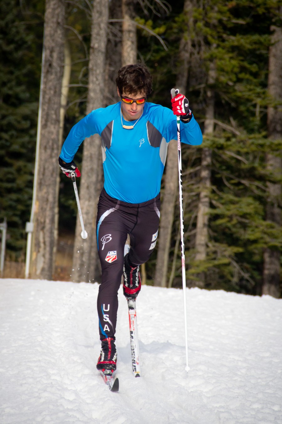 Noah Hoffman striding it out in Canmore.