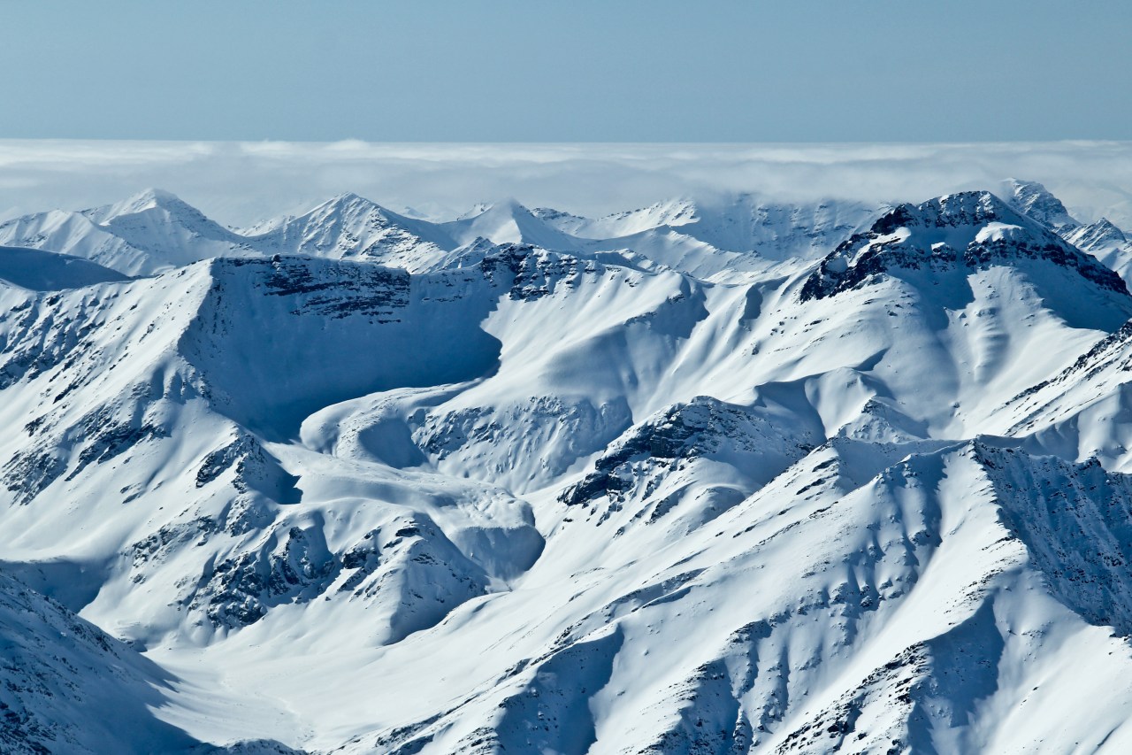 Views from the plane entering the mighty Brooks Range and Gates of the Arctic National Park.