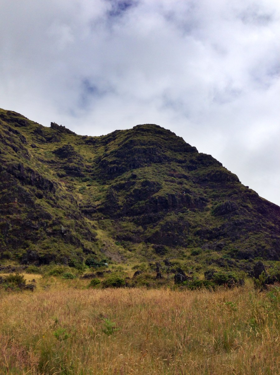 The start of the "Switchbacks" a trail ascending this cliff face.