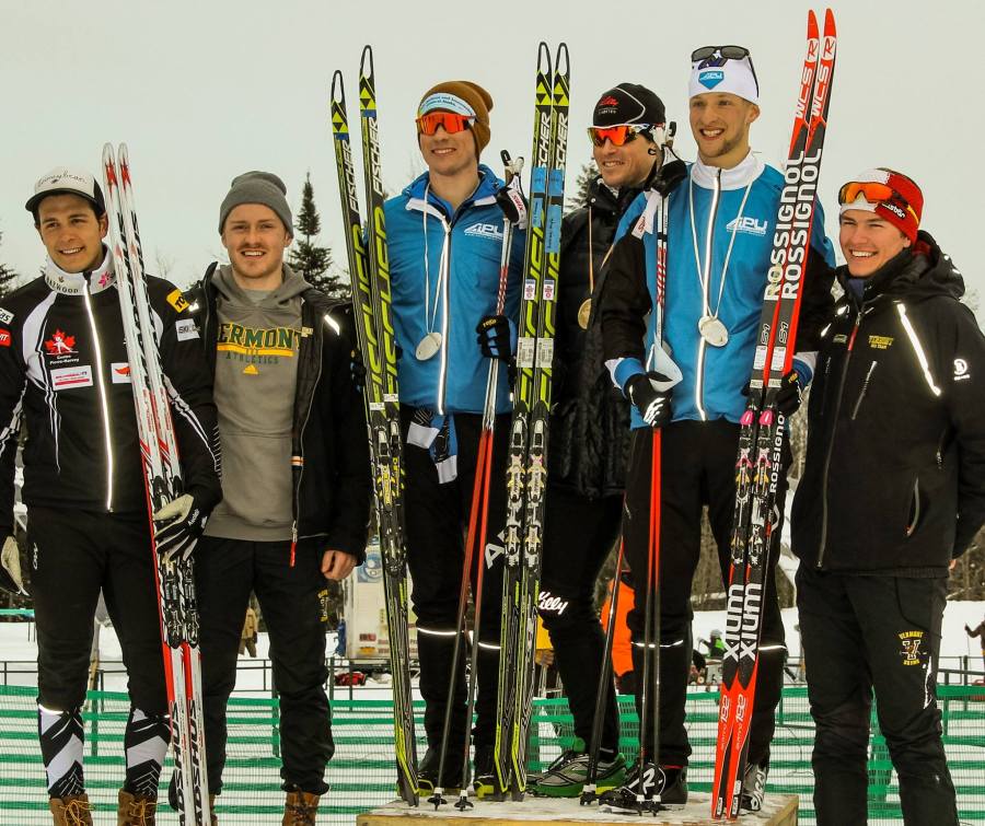 The podium for the skate sprint, where I finished 3rd.