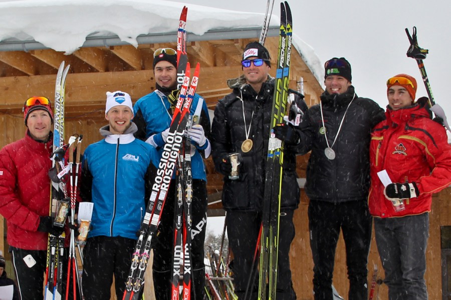 Podium on the last day.  Kris skied really well all week, and it was awesome to see Gordon Vermeer take his first ever Supertour podium.