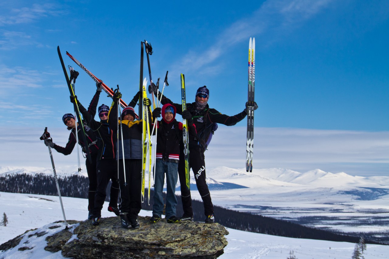 Made it!  Left to right: Mara,  Amanda, Adam, Bryton, and Galen
